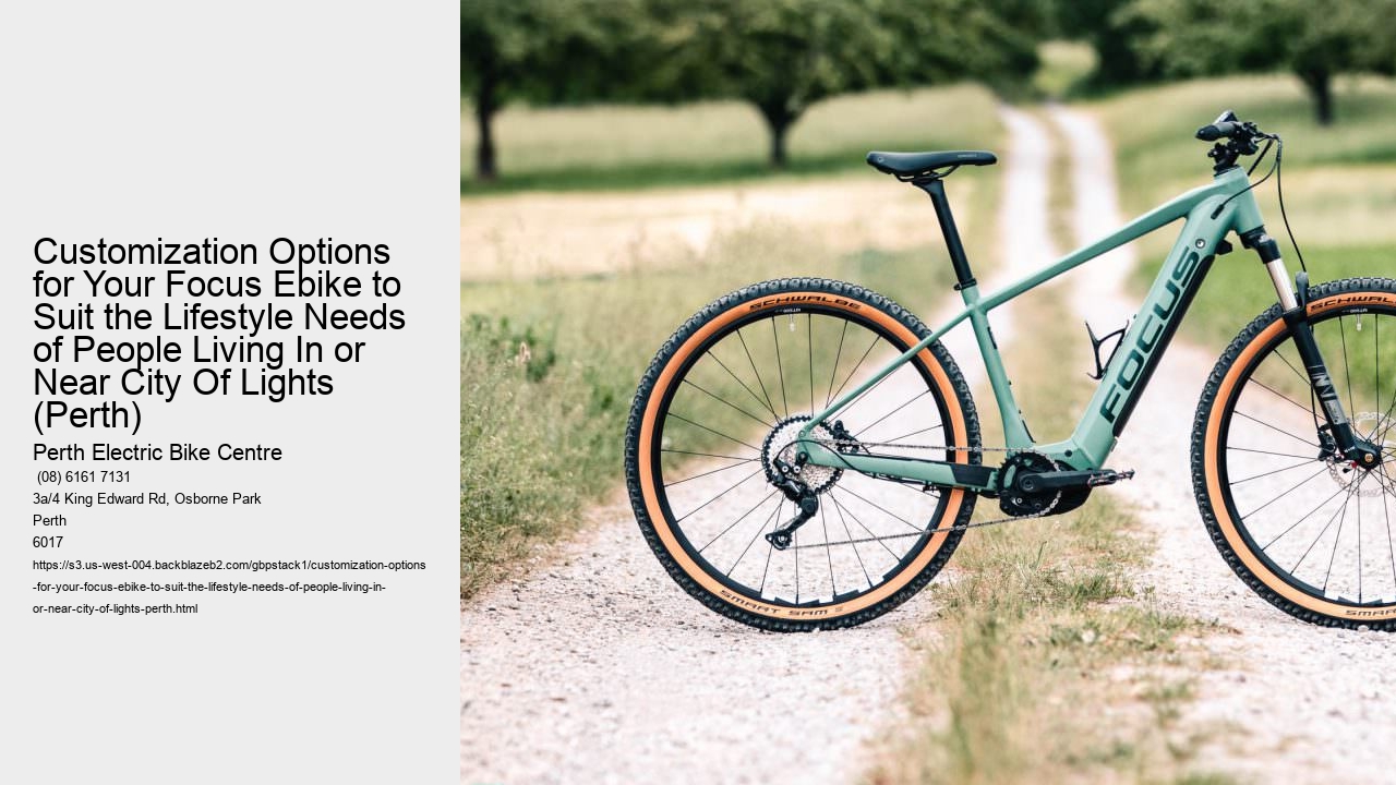 Customization Options for Your Focus Ebike to Suit the Lifestyle Needs of People Living In or Near City Of Lights (Perth)   