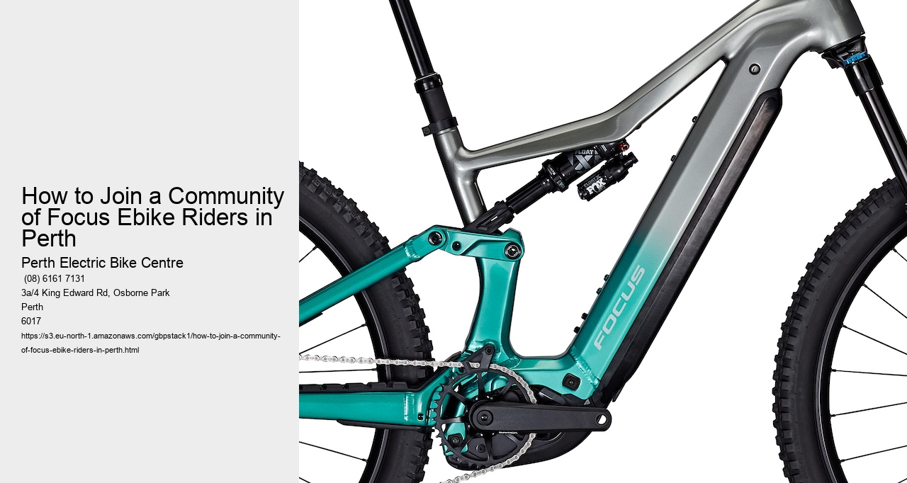 How to Join a Community of Focus Ebike Riders in Perth   
