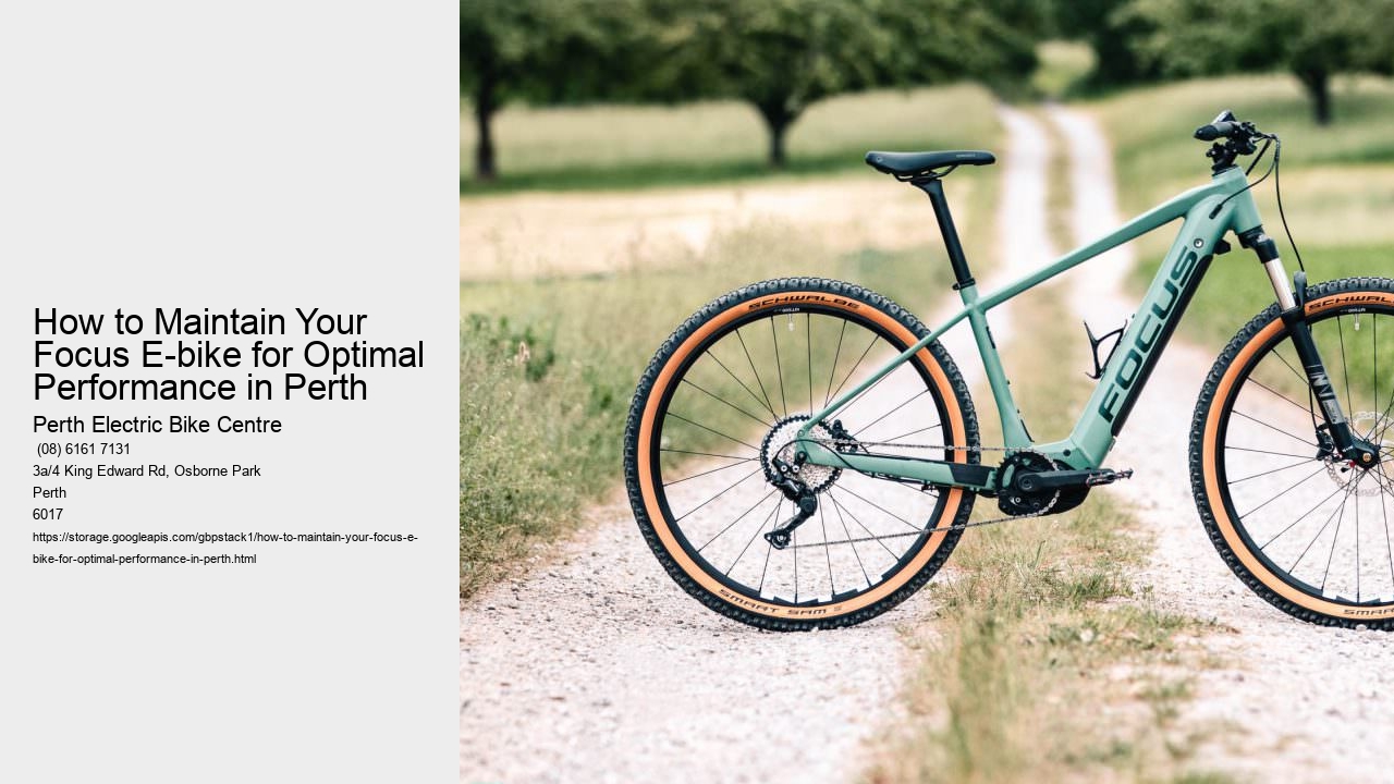 How to Maintain Your Focus E-bike for Optimal Performance in Perth